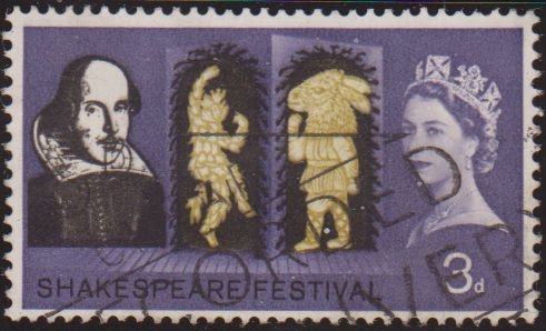 z vendido Gran Bretaña 1964 Scott 402 Sello º Puck y forn Botton Sueño de una noche de verano de Shakespeare Grande Bretagne Great Britain 